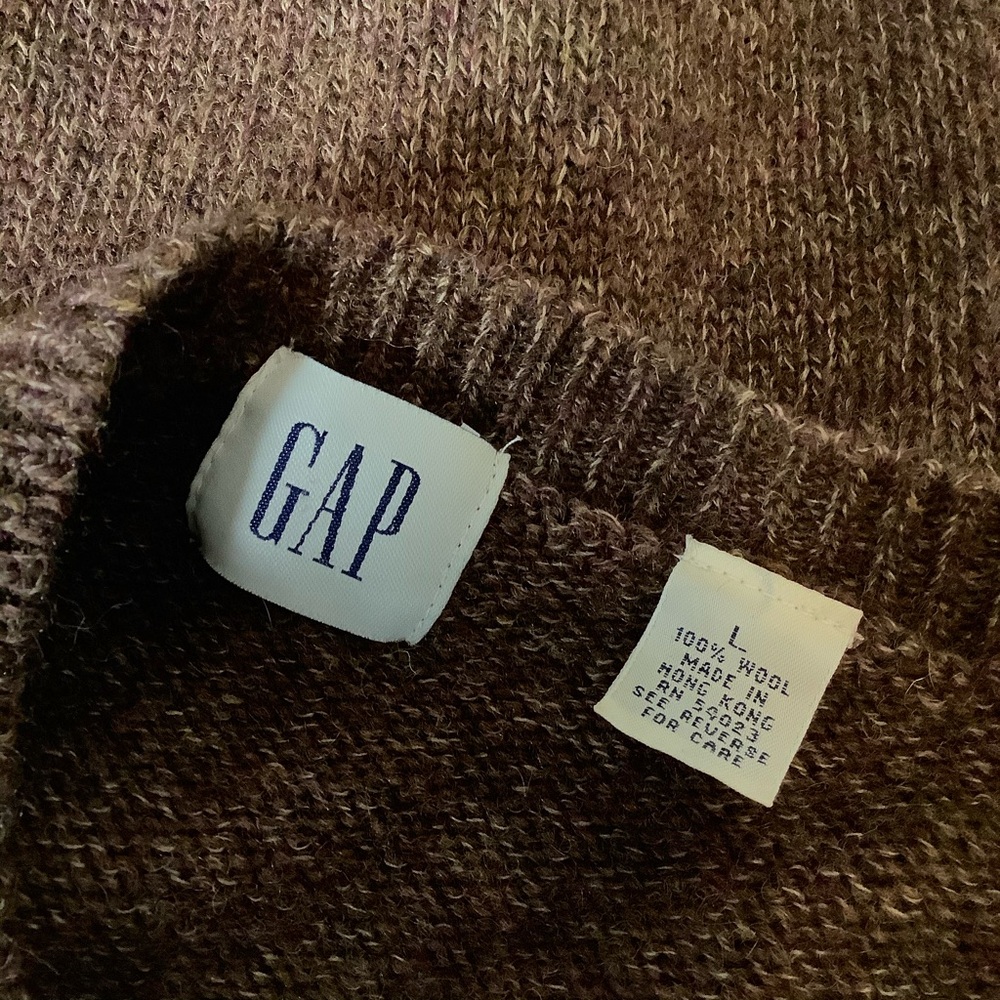 Vintage Gap Sweater Cardigan Diamond 100% Wool Preppy Grandpa Argyle Women's L - Picture 4 of 10